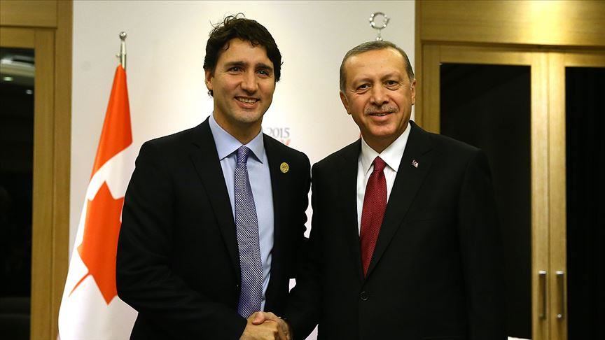 أردوغان وترودو يبحثان العلاقات الثنائية والقضايا الاقليمية 