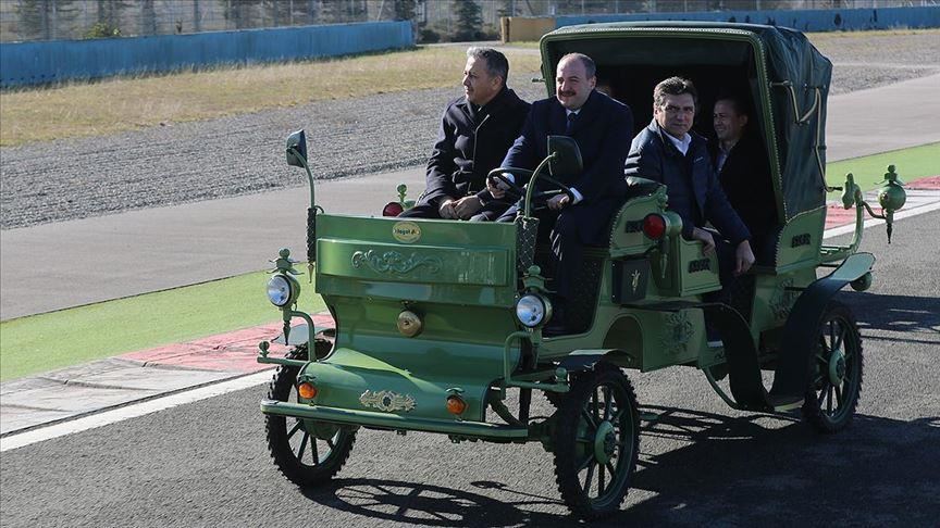 Tech minister test drives Turkish made e-carriage