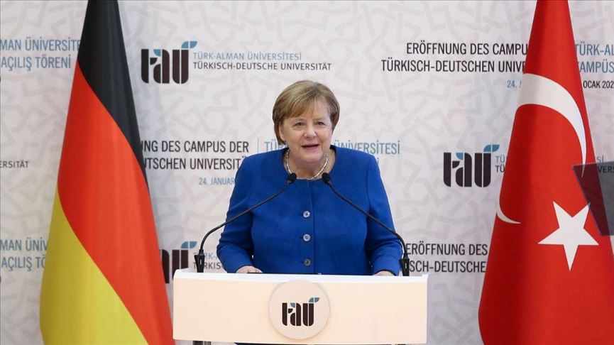 ميركل: الجامعة التركية - الألمانية هي انموذج استثنائي للتعاون بين البلدين