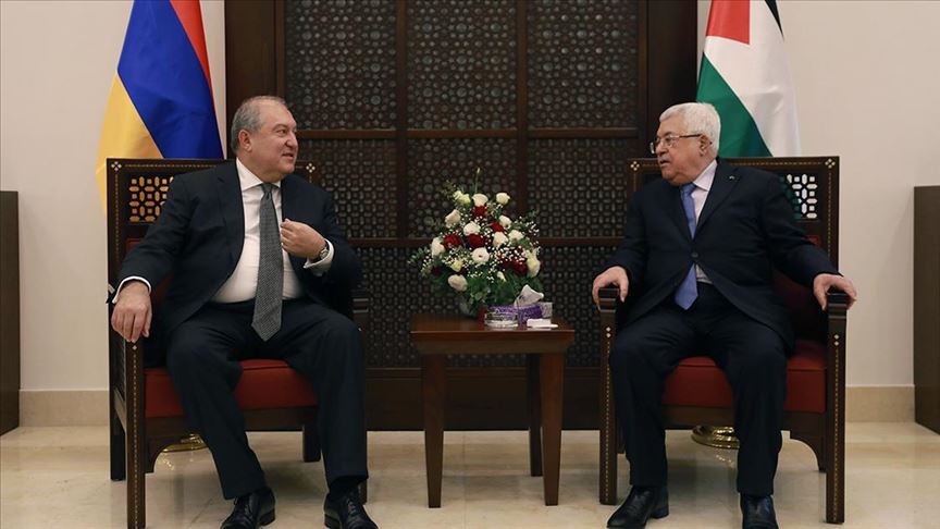الرئيس الفلسطيني يستقبل نظيره الأرميني في بيت لحم