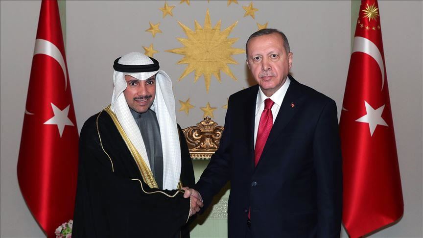 إسطنبول.. أردوغان يستقبل رئيس مجلس الأمة الكويتي