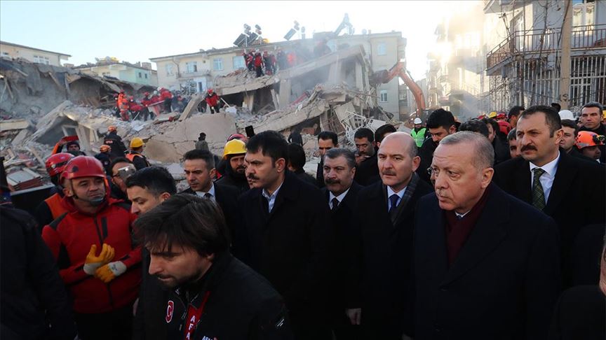 Erdogan u gradu Elazigu pogođenim razornim zemljotresom