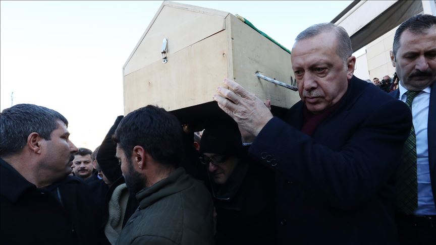 Presiden Turki hadiri pemakaman korban gempa 
