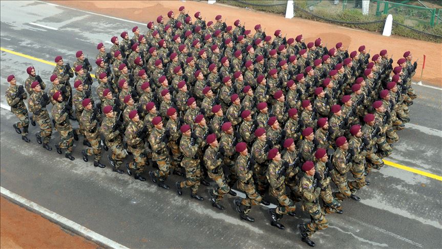 India muestra su fuerza militar durante la celebración del 71º Día de la República