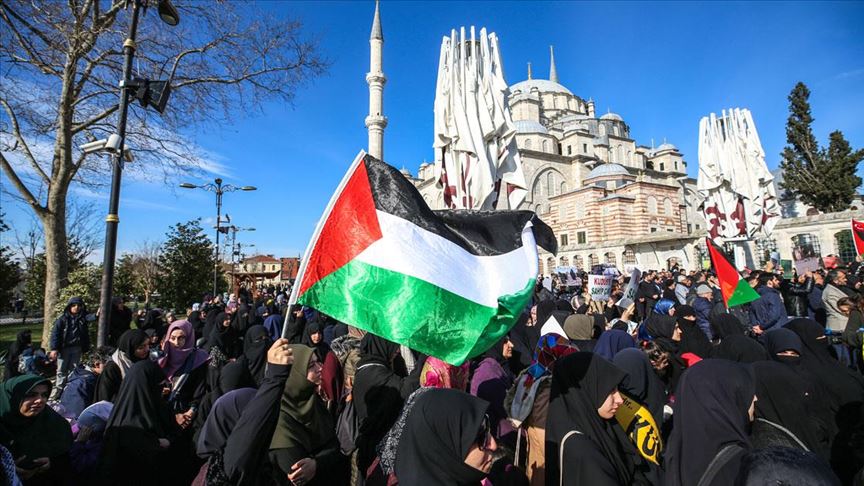 İstanbul'da ABD'nin sözde Orta Doğu barış planı protesto edildi