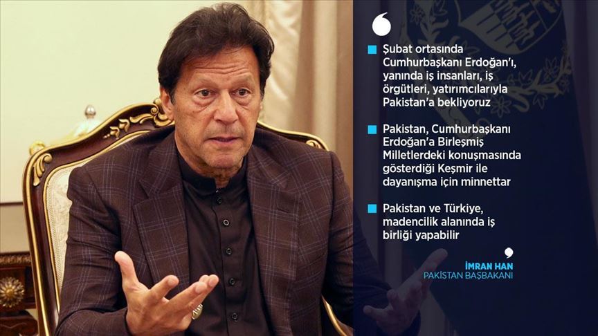 Pakistan Başbakanı Türkiye ile ilişkilerini ve bölgedeki gelişmeleri AA'ya değerlendirdi