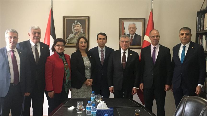 CHP'den sözde Orta Doğu barış planına karşı Filistin Büyükelçiliğine destek ziyareti