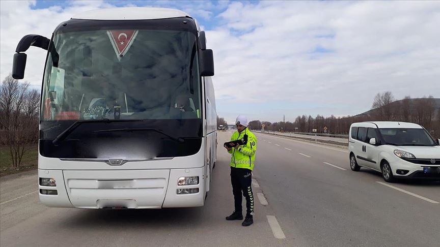 Şehirler arası yolcu taşıyan 268 otobüs trafikten men edildi