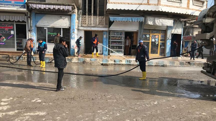 Tel Abyad'da cadde ve sokaklar temizlendi