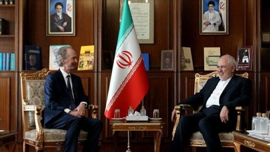 ظريف يلتقي المبعوث الأممي إلى سوريا في طهران