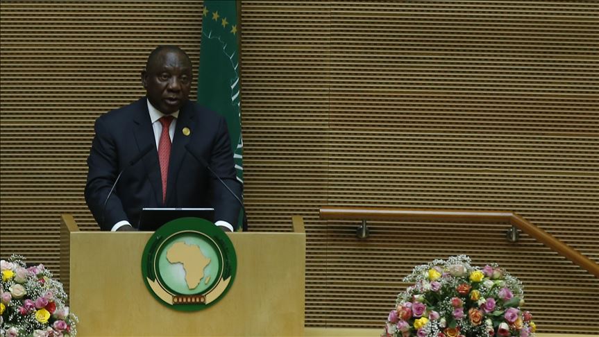 South Africa leader takes African Union helm from Egypt