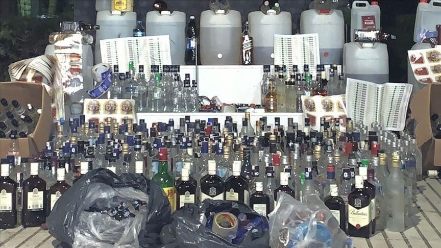 Turkey seizes 245 liters of counterfeit alcohol