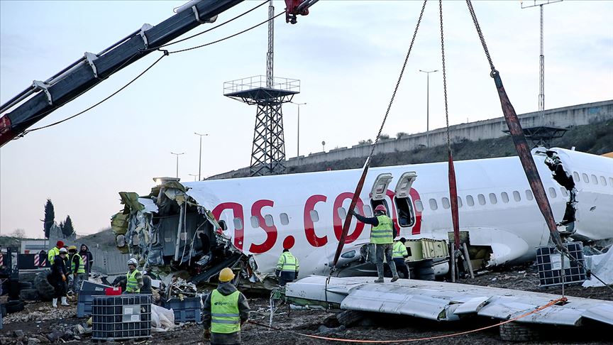 Uçak kazası soruşturmasında pisti pas geçen pilotların ifadesine başvuruldu 