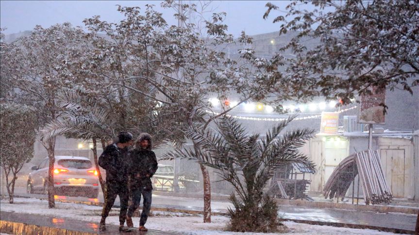 عێراق.. بەفر بارین لە بەغدا 