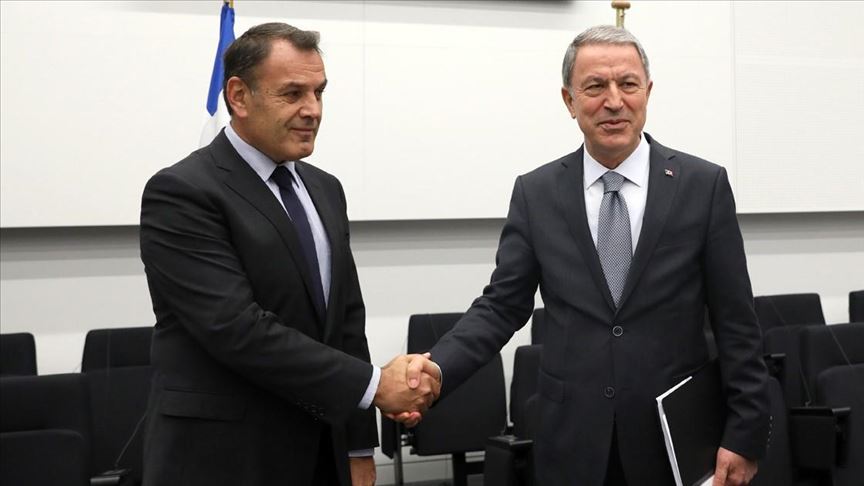 Turkish, Greek defense ministers meet in Brussels