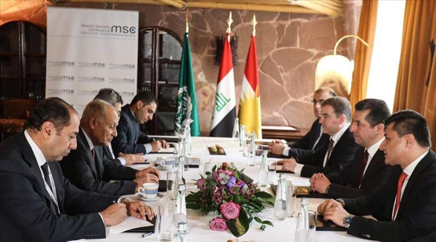 مەسرور بارزانی و ئەمینداری گشتیی کۆمکاری عەرەبی كۆبوونهوه