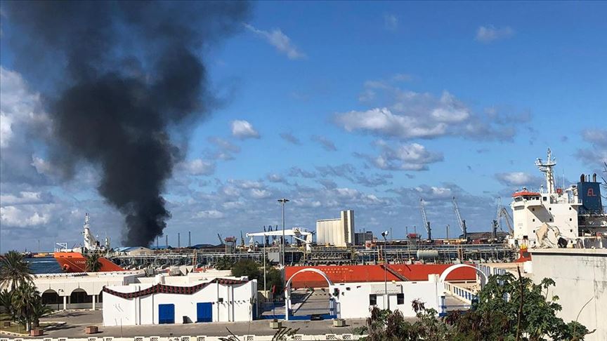 Hafter milislerinin saldırısı sonucu Trablus Limanı'nda büyük hasar oluştu 