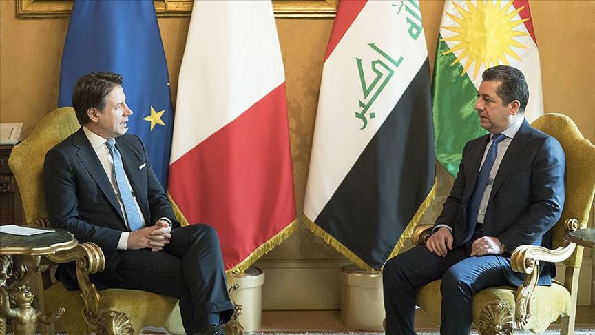 بارزاني يدعو الشركات الإيطالية للاستثمار في كردستان العراق