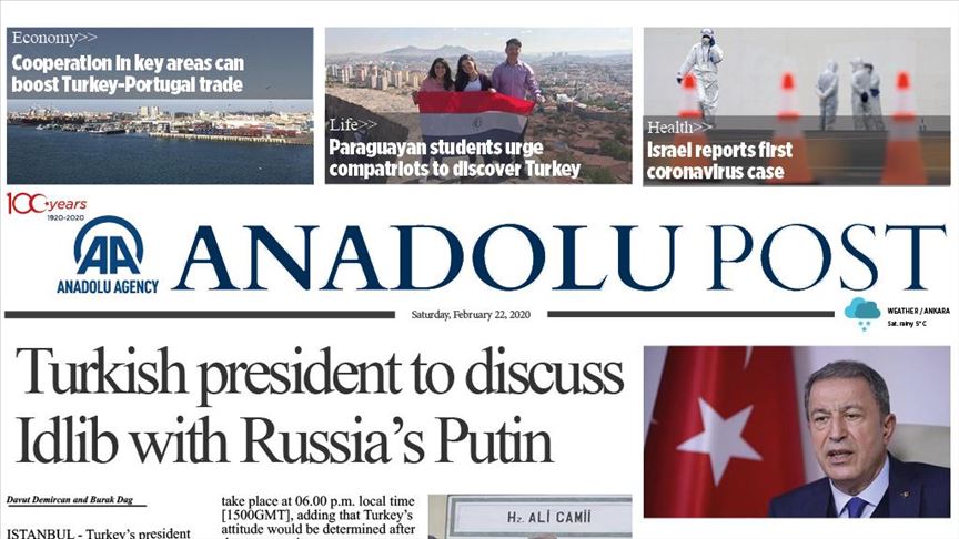Anadolu Post - issue of Feb. 22, 2020