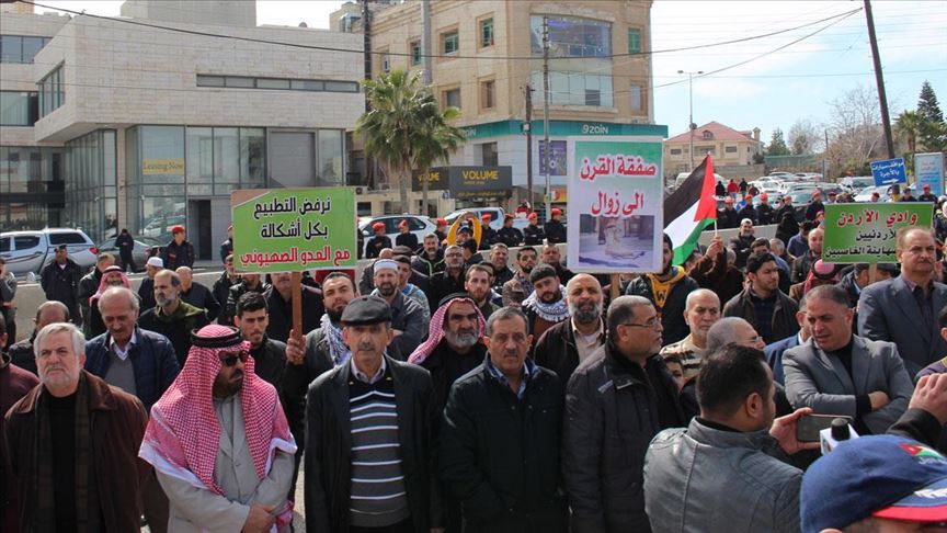 Ürdün'de sözde Ortadoğu barış planı protesto edildi