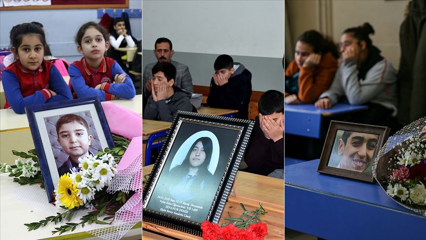 Depremde yitirdikleri arkadaşlarını unutmadılar