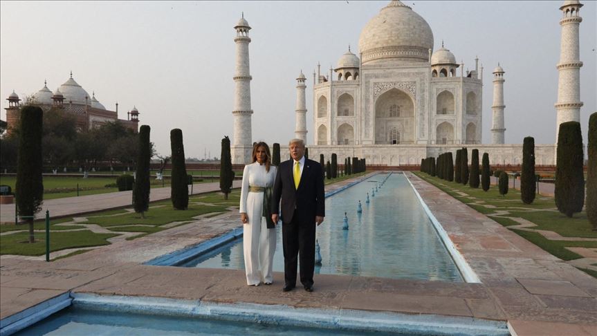 India Trump Melania Visit Iconic Mughal Era Taj Mahal India Trump Melania Visit Iconic Mughal Era Taj Mahal