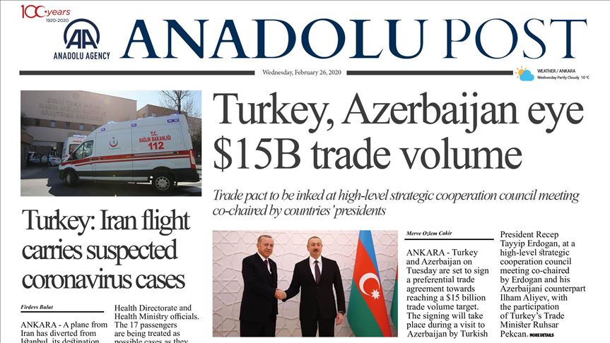 Anadolu Post - Issue of Feb. 26, 2020