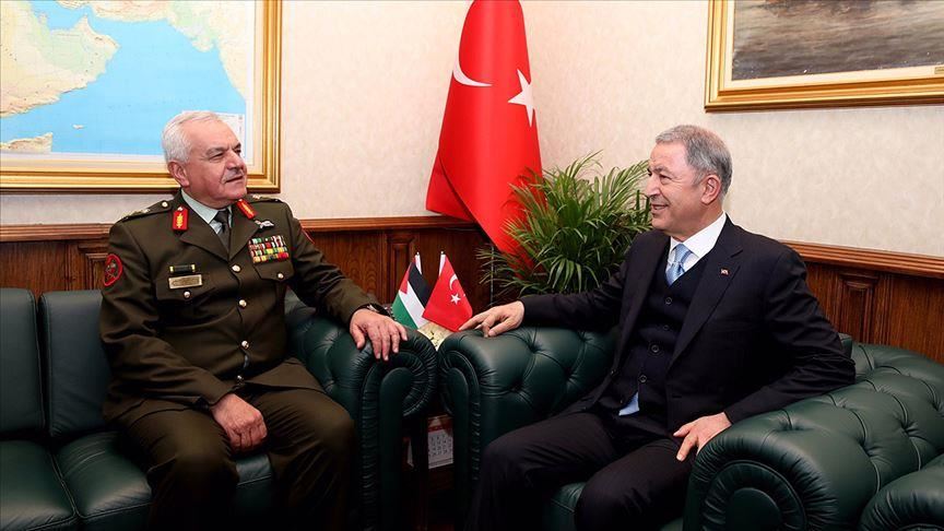 Turkish defense minister receives Jordanian counterpart