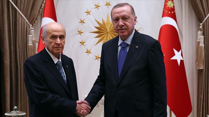 أردوغان يلتقي زعيم الحركة القومية في أنقرة