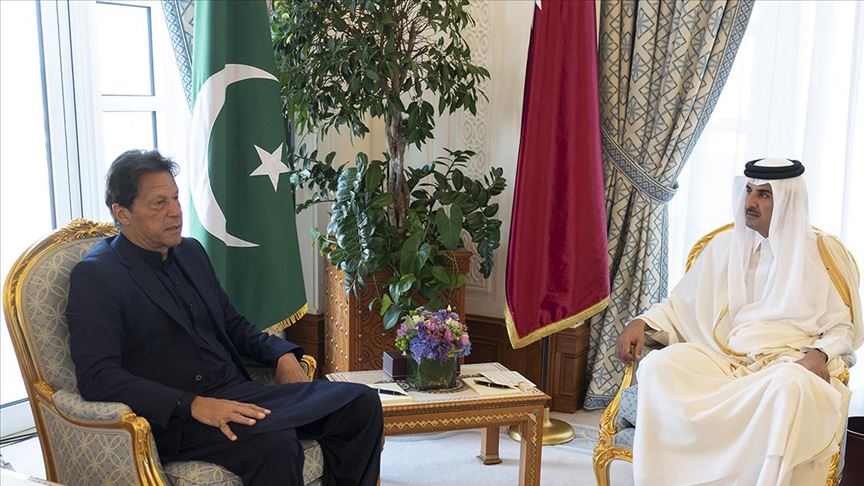 أمير قطر يبحث مع عمران خان تطورات الأحداث في المنطقة 