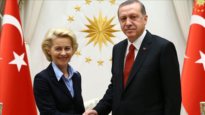 Slikovni rezultat za erdogan von der leyen