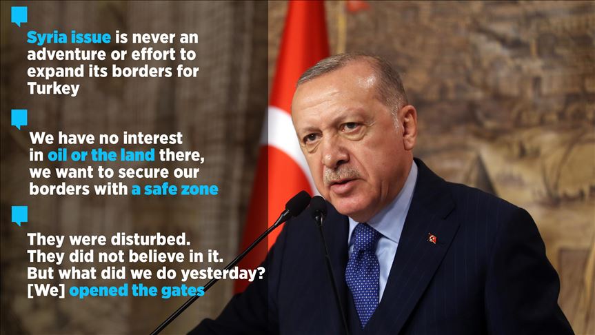 Syria issue is never adventure for Turkey: Erdogan