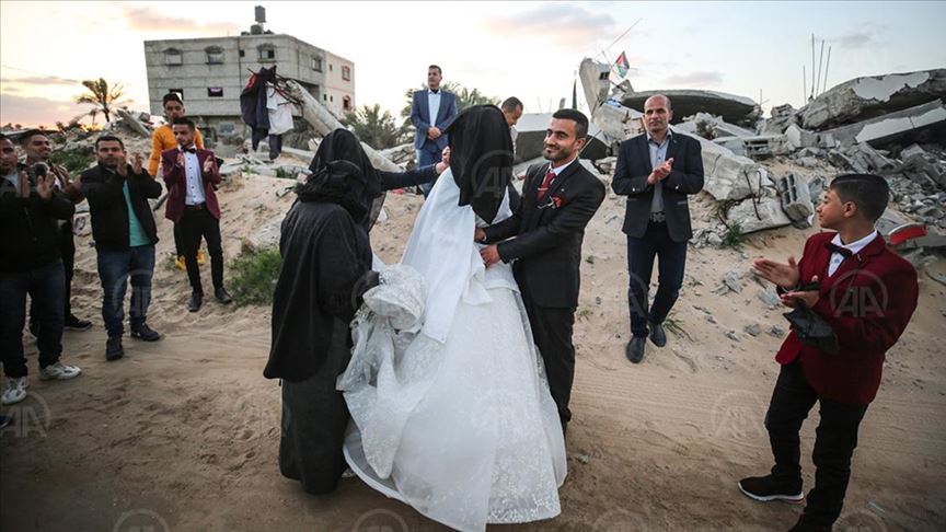 غزة...زفاف على الركام! 