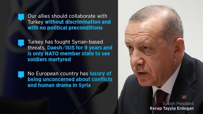 Turkish leader urges NATO support in critical period 