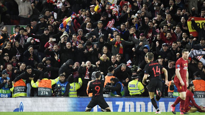 Son şampiyon Liverpool'u eleyen Atletico Madrid çeyrek finalde 