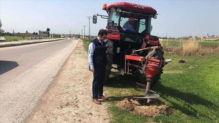 Turkey plants saplings in terror-freed Syrian city