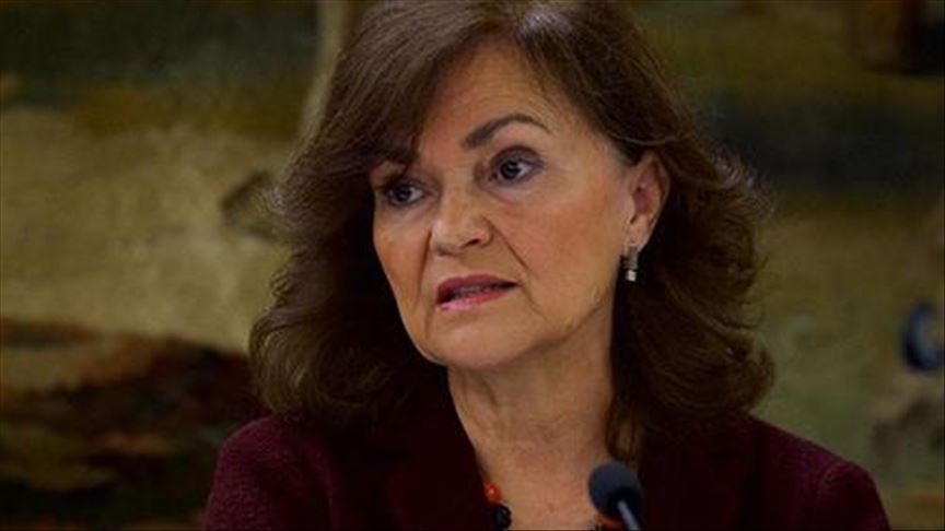 Vicepresidenta primera de España da positivo en el test de coronavirus