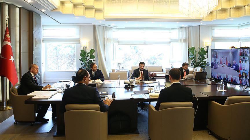 Turkish president chairs Cabinet meeting via teleconference