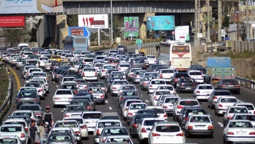 ترافیک سنگین در تهران علی‌‌رغم ادامه شیوع کرونا