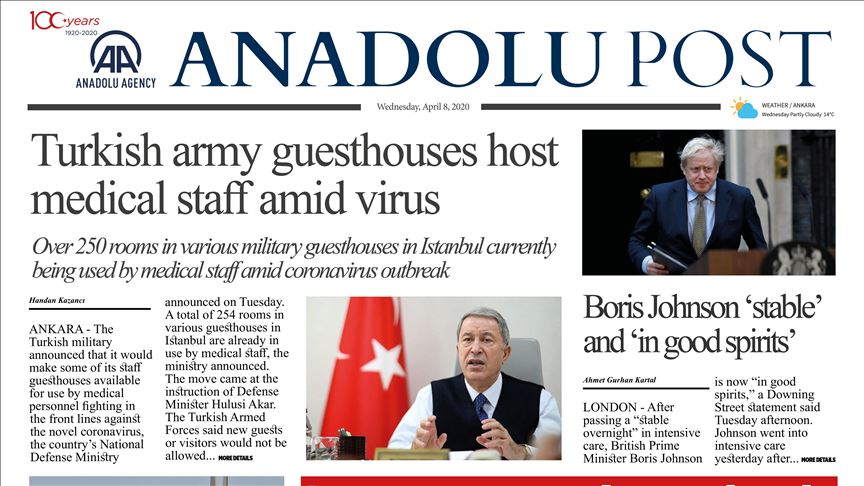 Anadolu Post - Issue of April 8, 2020