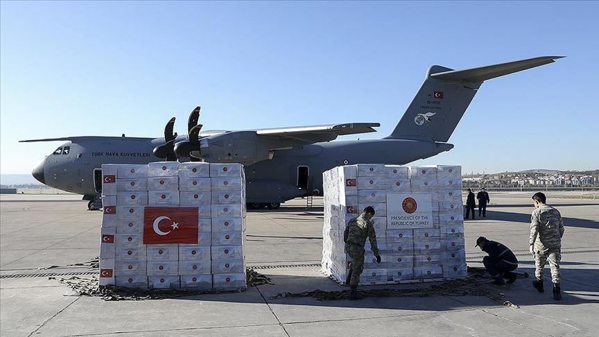 Turkey delivers medical aid to UK to help fight virus