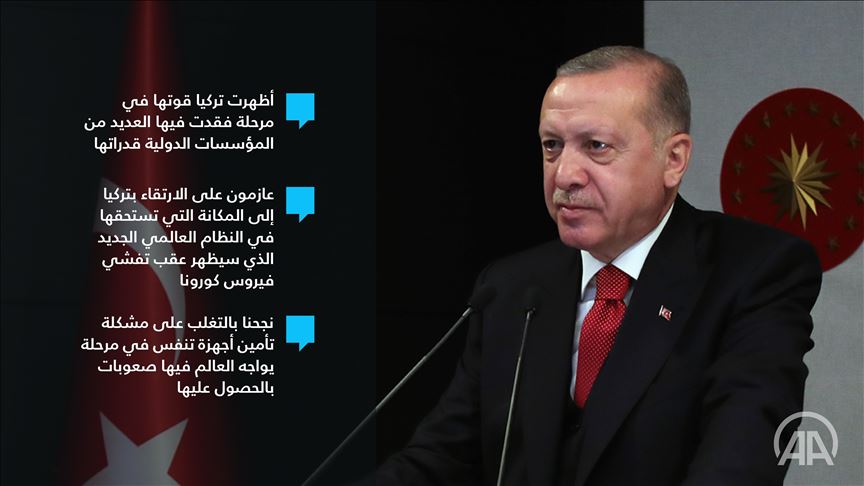 أردوغان سنرتقي بتركيا إلى مكانة مرموقة في النظام العالمي الجديد