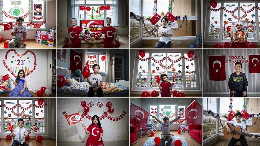 evde 23 nisan heyecani
