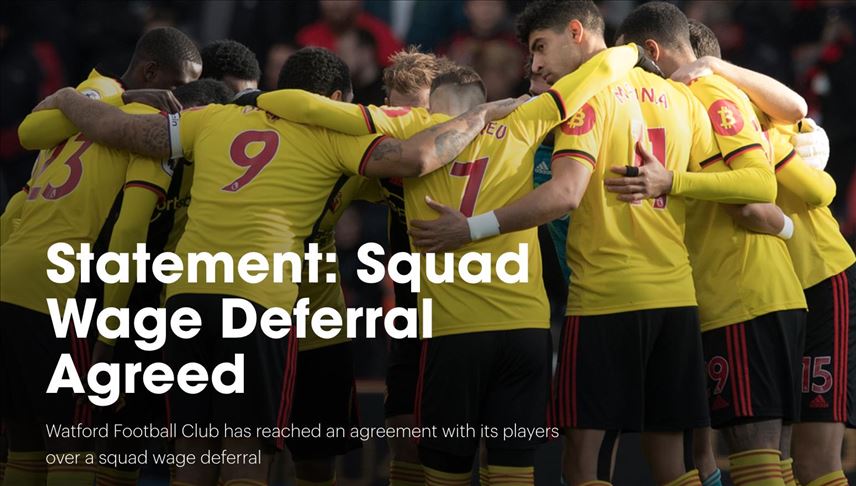 Football Watford Defers Salaries Over Covid 19