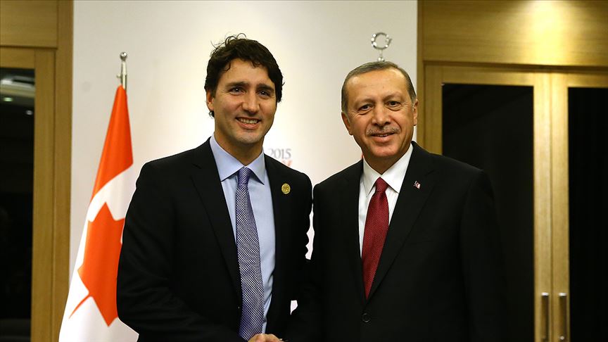 Cumhurbaşkanı Erdoğan ile Kanada Başbakanı Trudeau telefonda görüştü