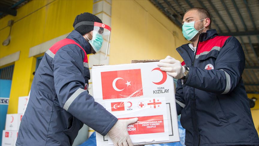 Türk Kızılaydan Gürcistan'ın Kovid-19'la mücadelesine destek