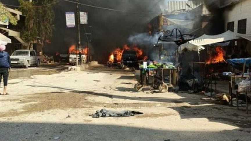 Afrin'de bomba yüklü tankerle terör saldırısı: 11'i çocuk 40 ölü