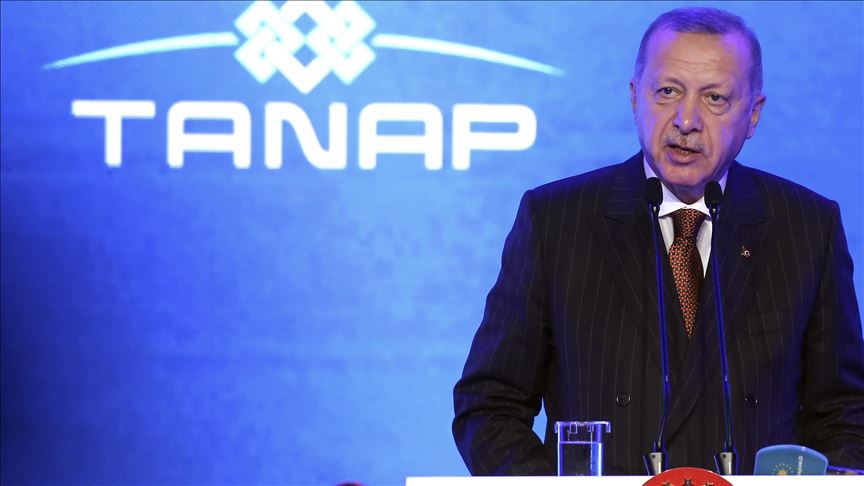 Turkey’s president hails benefits of TANAP pipeline