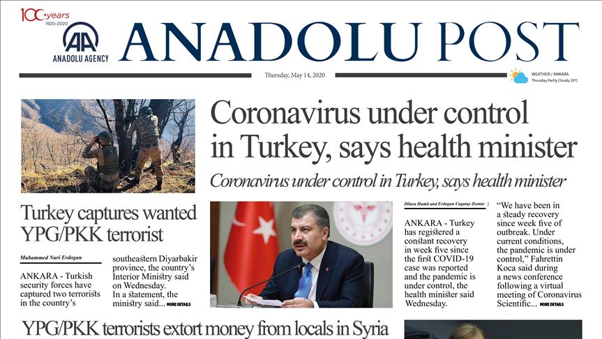 Anadolu Post - Issue of May 14, 2020