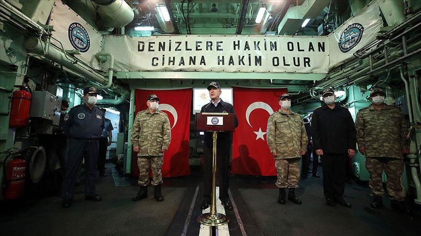 Turkey’s defense chief decries harassments in Aegean